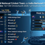 new zealand national cricket team vs india national cricket team timeline