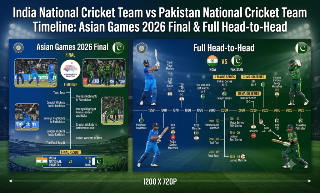 india national cricket team vs pakistan national cricket team timeline